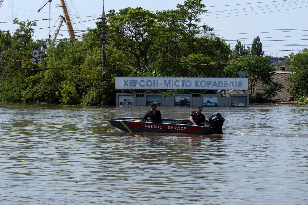 According to the ministry, Ukrainian ‘sabotage and reconnaissance’ teams were stopped while trying to cross the river near the villages of Pridniprovske, Tiahynka and Krynky. — Reuters pic
