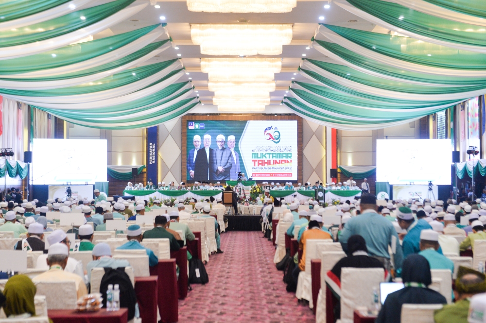 PAS delegates attend the 69th PAS Muktamar 2023 at IDCC October 21, 2023.— Picture by Miera Zulyana
