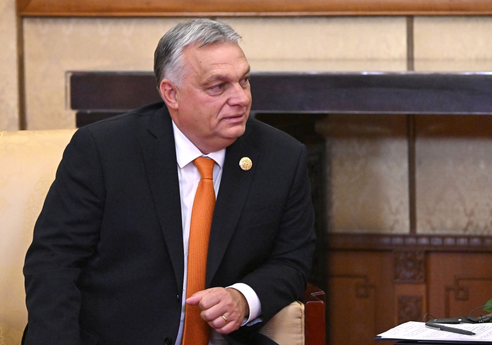 Distrust of Hungarian Prime Minister Viktor Orban has been running high in Brussels after bitter run-ins during his 13 years in power over the rights of gay people and migrants in Hungary, as well as tightening state controls over NGOs, academics, the courts and media. — Pool via Reuters pic