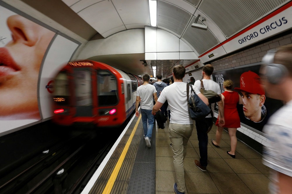 A train driver on London’s underground was suspended yesterday for apparently leading passengers in a chant of ‘Free, free Palestine’, transport officials said. — Reuters pic