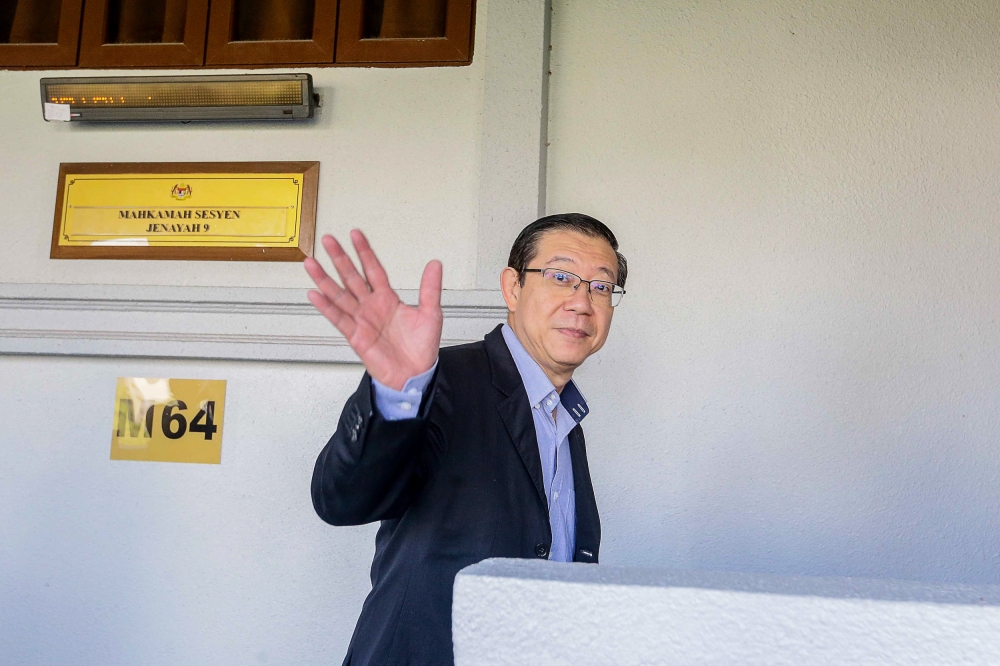 Former Penang chief minister Lim Guan Eng at the Kuala Lumpur Court Complex October 24, 2023. — Picture by Sayuti Zainudin