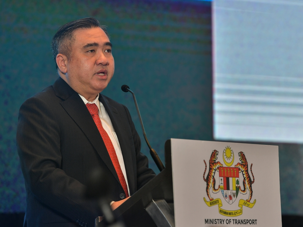 Transport Minister Anthony Loke at a press conference in Kuala Lumpur October 24, 2023. — Bernama pic