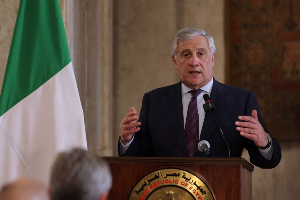 Italian Foreign Minister Antonio Tajani did not clarify where he heard about what he called the actual Gaza hospital death toll was. — Reuters file pic