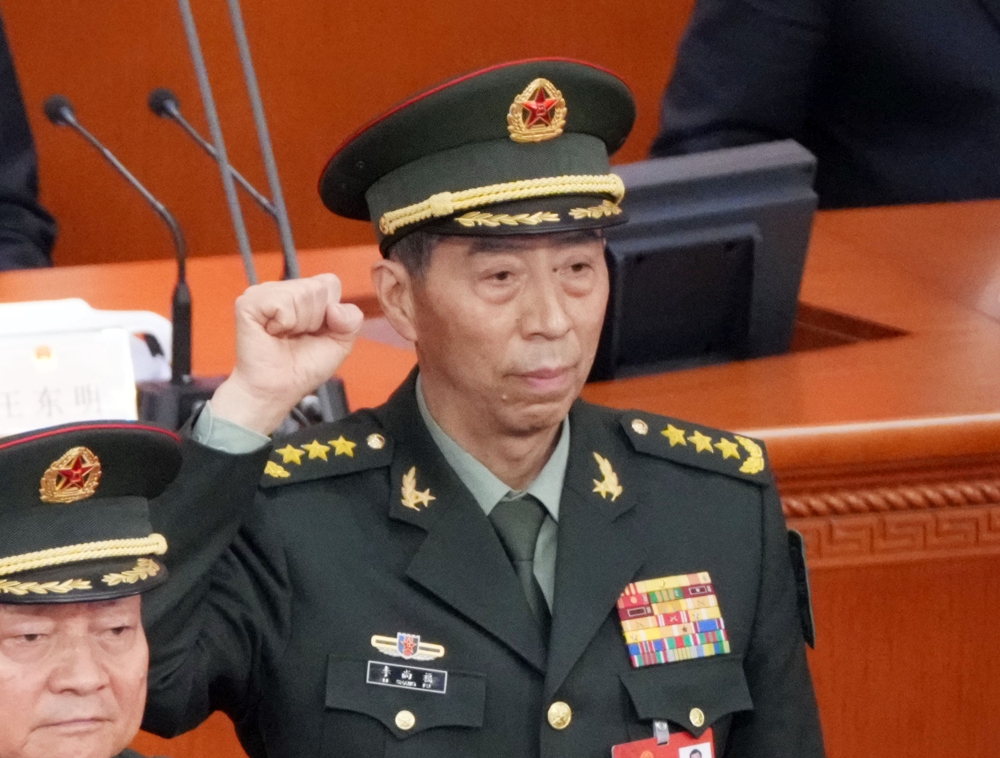 General Li Shangfu, who has been absent from public view for two months, was dismissed as defence minister and state councillor, according to state media. — Yomiuri Shimbun pic via Reuters 