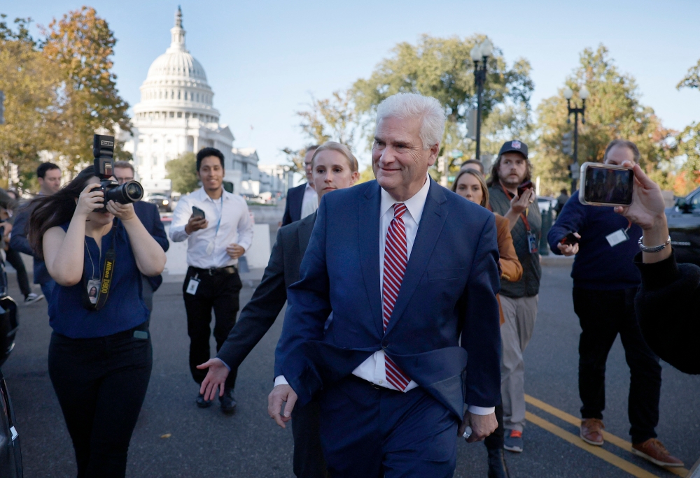 House Majority Whip Tom Emmer, the third Republican nominee for US House speaker in two weeks, dropped out yesterday after failing to find enough support to win the gavel, plunging the paralysed lower chamber of Congress deeper into crisis. — AFP pic