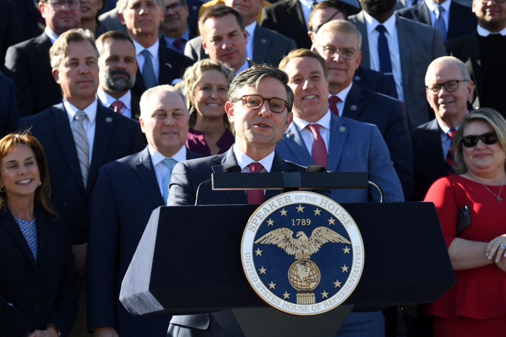 The US House of Representatives finally elected a new speaker, Mike Johnson, ending weeks of bitter Republican infighting that paralysed Congress at a time of international and domestic crisis. — AFP pic