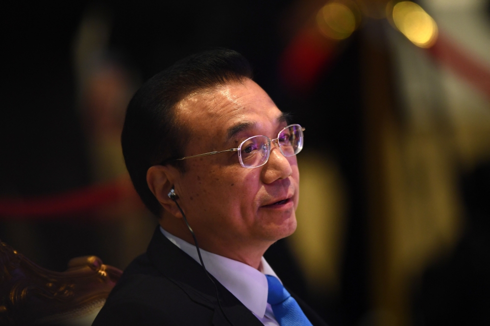 China’s former Premier Li Keqiang died of a heart attack on Friday, aged 68, just 10 months after retiring from a decade of office during which his star had dimmed. — AFP file pic