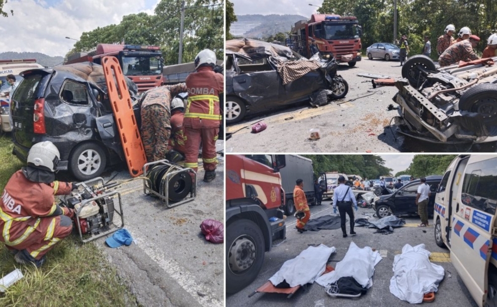 Hulu Selangor police chief Supt Ahmad Faizal Tahrim said the driver, a 61-year-old local man was picked up in Ulu Yam Bharu at about 11.30 last night. — Picture from X/Bernama 