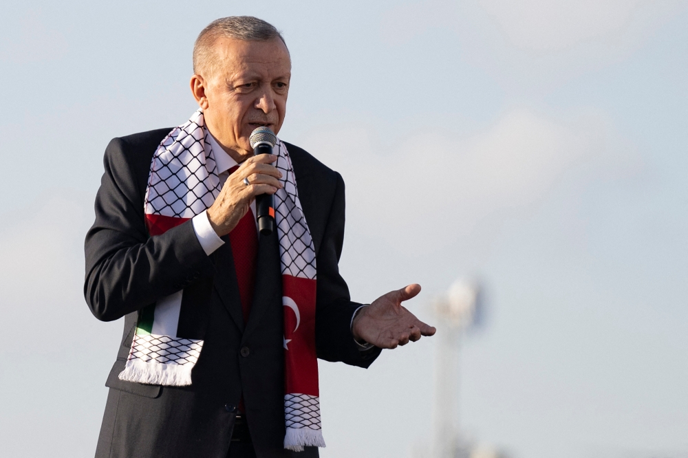 Israel said yesterday it was recalling its diplomatic staff from Turkiye after President Recep Tayyip Erdogan delivered a fierce attack on its military operation against Hamas militants in Gaza. — AFP pic