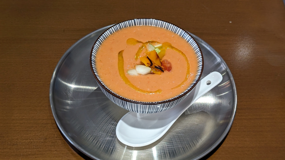Gazpacho, the perfect soup for our weather. I hope they bring it back soon.