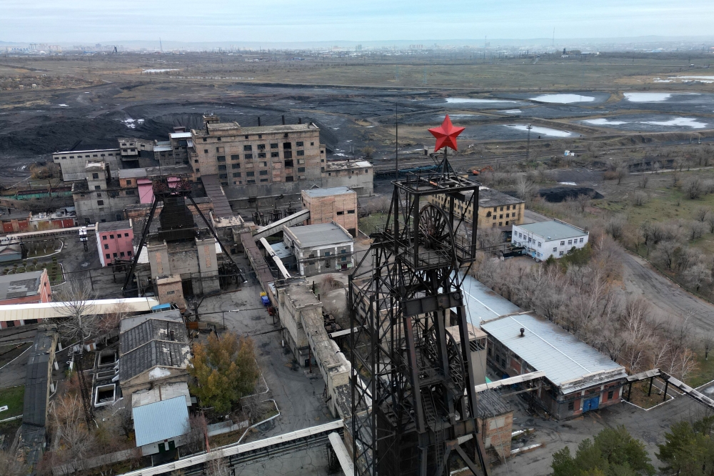 This photograph taken on October 28, 2023, shows a view of the Kostyenko ArcelorMittal coal mine in Karaganda. — AFP pic