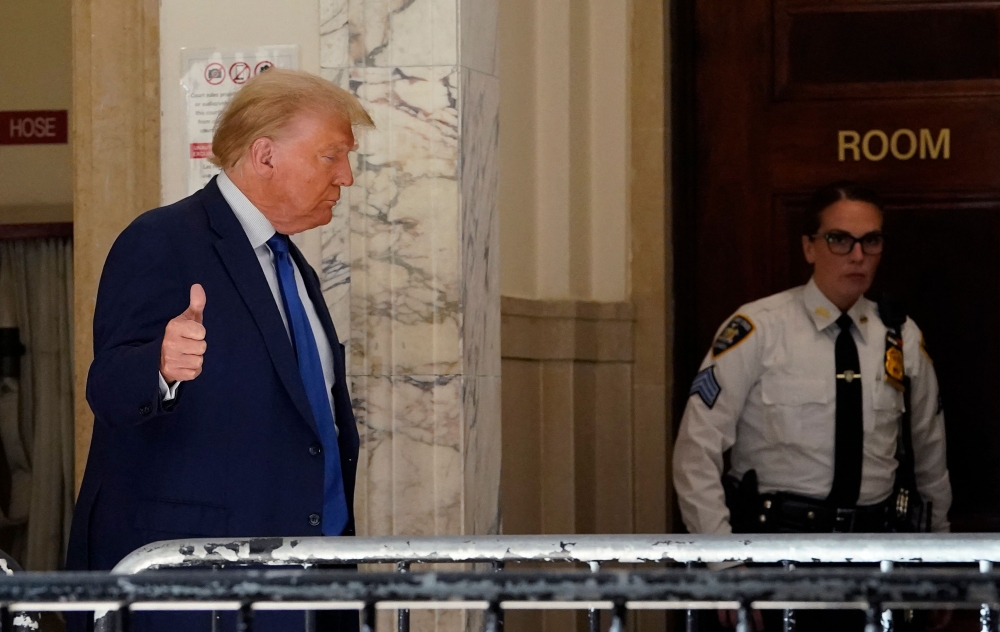 A federal judge reinstated a gag order yesterday against former president Donald Trump, US media reported. — AFP pic