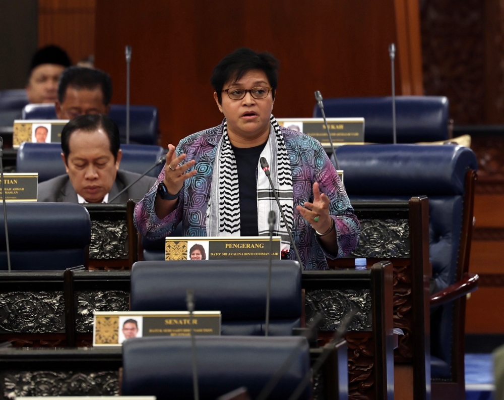 Minister in the Prime Minister’s Department (Law and Institutional Reform) Datuk Seri Azalina Othman Said speaks when winding up the Supply Bill 2024 debate at the policy level for the ministry at the Dewan Rakyat, October 30, 2023. — Bernama pic  