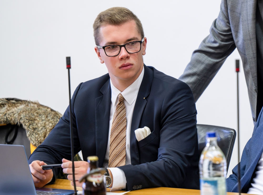 Daniel Halemba attends the constituent meeting of the AfD parliamentary group in the state parliament. Halemba, an AfD politician freshly elected to the Bavarian state parliament and wanted by arrest warrant, has been arrested. — DPA/Picture Alliance pic via Reuters
