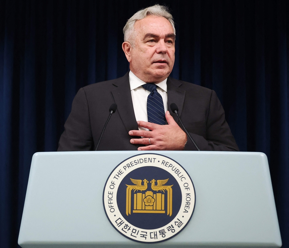 US National Security Council Coordinator for Indo-Pacific Affairs Kurt Campbell during a news conference at the South Korean Presidential Office in Seoul on July 18, 2023. — Kim Hong-ji/Pool/AFP pic  