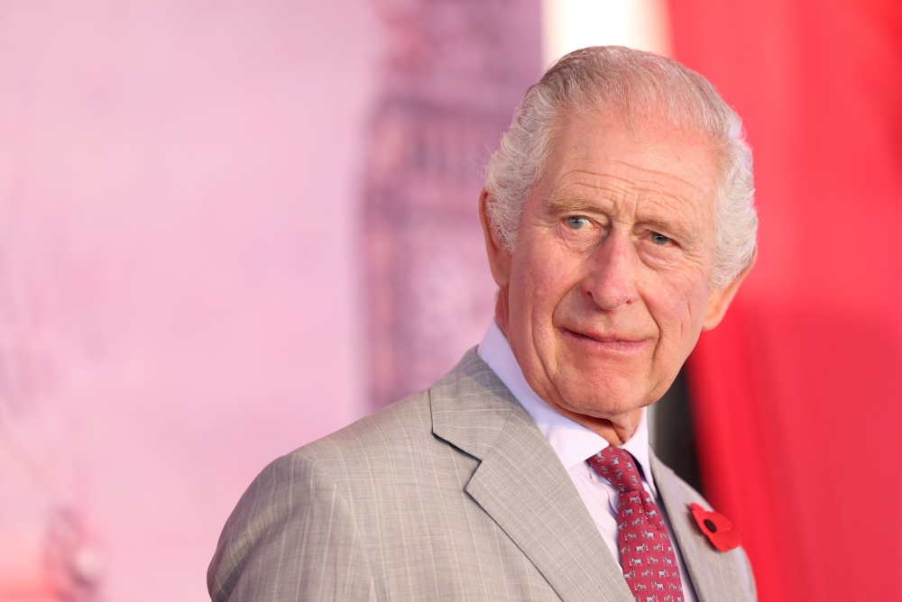 Britain's King Charles III looks on ahead of his speech during a reception at the British High Commissioner's Residence in Nairobi on November 1, 2023. — AFP pic