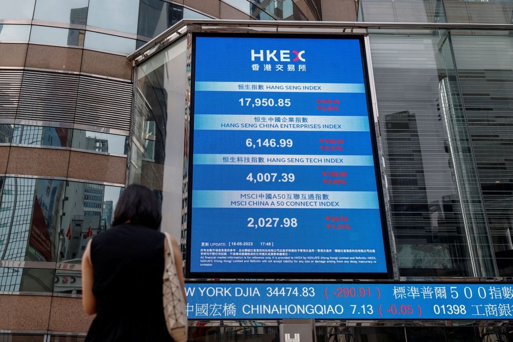 The Hong Kong Stock Exchange is only the 11th-largest venue for initial public offerings this year, with merely US$2.7 billion (RM12.8 billion) raised through the third quarter, a shadow of its top position in most of the last decade. ― Reuters file pic
