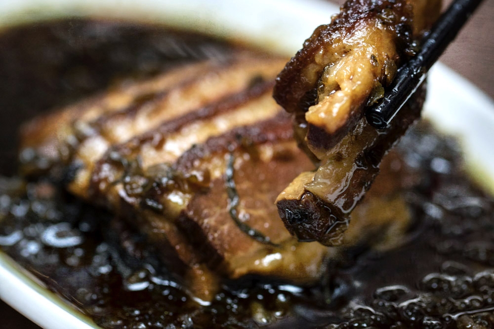 'Kiu nyuk' or Hakka braised pork belly.