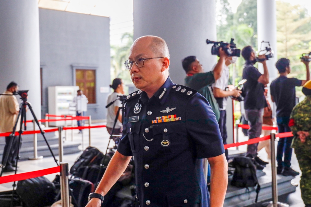 Investigating Officer Foo Wei Min is pictured at the Kuala Lumpur Court Complex, in Kuala Lumpur November 9, 2023. — Picture by Firdaus Latif