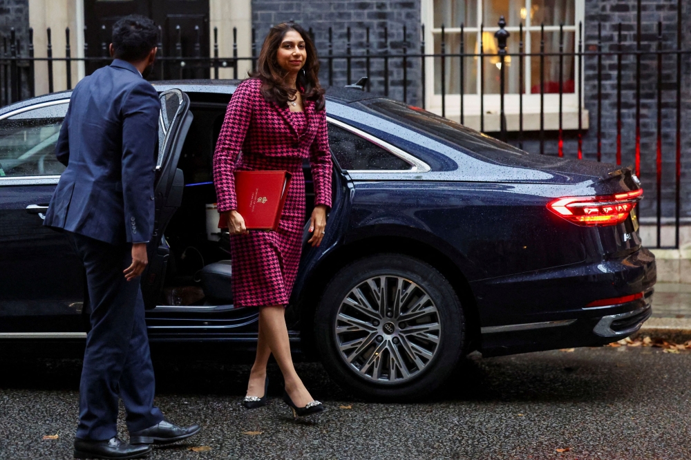 Britain's Home Secretary Suella Braverman 's newspaper interview was 'not agreed by Number 10. — Reuters pic