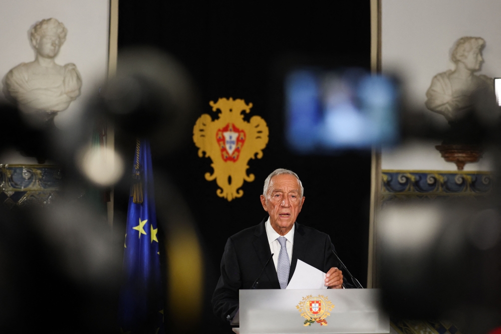 Portugal’s President yesterday dissolved parliament and called an election for March 10, after Prime Minister Antonio Costa resigned over a corruption investigation. — AFP pic