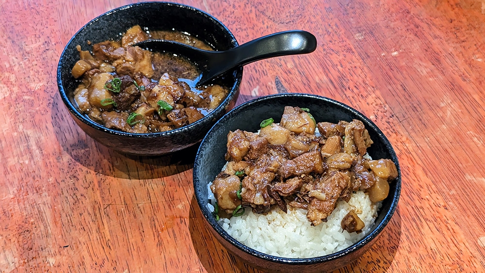 The Braised Pork or 'lu rou fan' at Restaurant Sangong is an opulent, sensual and delectable mouthful. – Pictures by Ethan Lau