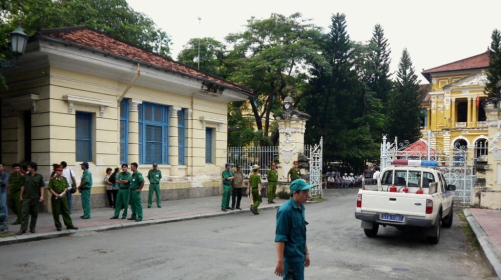The main entrance gate of Ho Chi Minh City’s People’s Court. Vietnam has some of the toughest drug laws in the world. — AFP file pic
