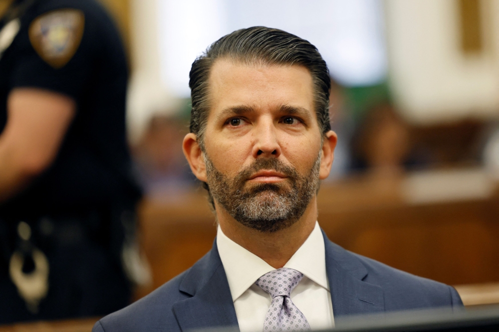 Donald Trump Jr. testified yesterday about what he called the “sexiness” of his father’s real estate portfolio, in his second time taking the stand in the former US president’s civil fraud trial. —  Reuters pic