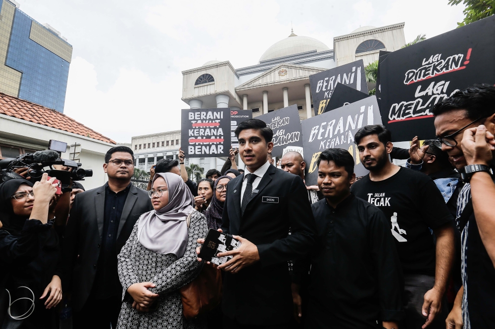 Syed Saddiq was sentenced to seven years in jail, RM10 million fine, and two strokes of the cane. — Picture by Sayuti Zainudin