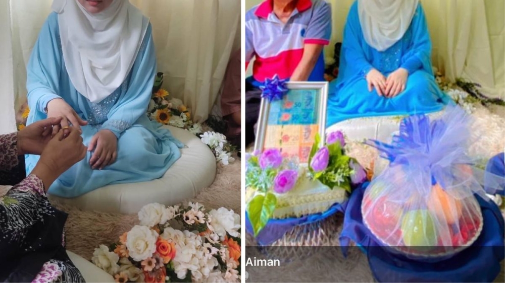 Screenshots of the photos uploaded by a Facebook user of the woman who allegedly misled him of her marital status. — Picture via social media