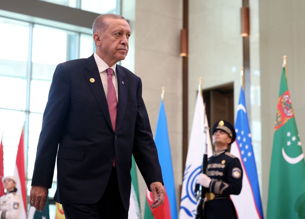 Turkiye's President Tayyip Erdogan called on Prime Minister Benjamin Netanyahu to announce whether or not Israel had nuclear weapons, and added that Netanyahu would soon be a “goner” from his post. — Turkish Presidential Press Office handout via Reuters