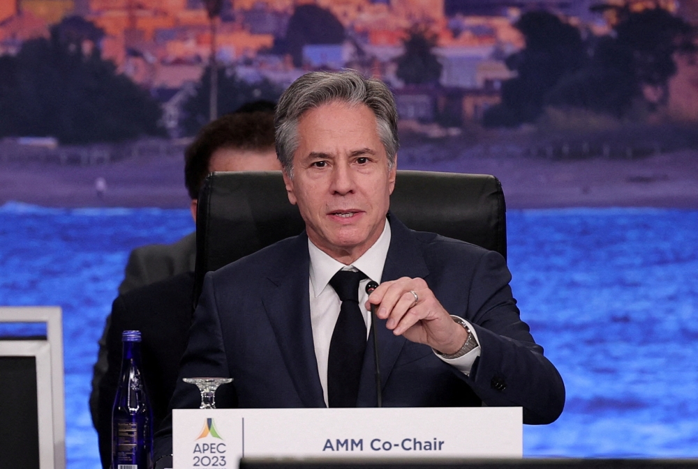 US Secretary of State Antony Blinken made the plea in a telephone call with Benny Gantz, an opposition leader who joined Prime Minister Benjamin Netanyahu’s wartime cabinet. — Reuters pic