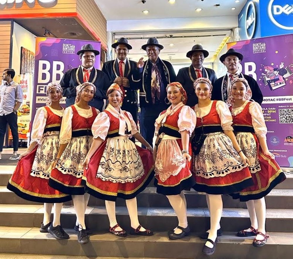 A cultural dance troupe that participated at the first-ever Bukit Bintang Festival. — Picture by Albert Nico