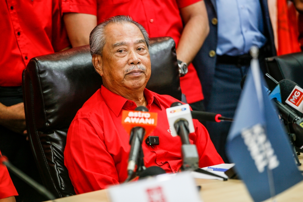 PAS only recorded much higher votes for its president Tan Sri Abdul Hadi Awang and the party after the Perikatan Nasional (PN) coalition was established in 2020, Tan Sri Muhyiddin Yassin reportedly said. — Picture by Hari Anggara.