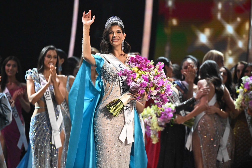 The newly crowned Miss Universe 2023, Sheynnis Palacios from Nicaragua, waves after winning the 72th edition of the Miss Universe pageant, in San Salvador on November 18, 2023. — AFP pic