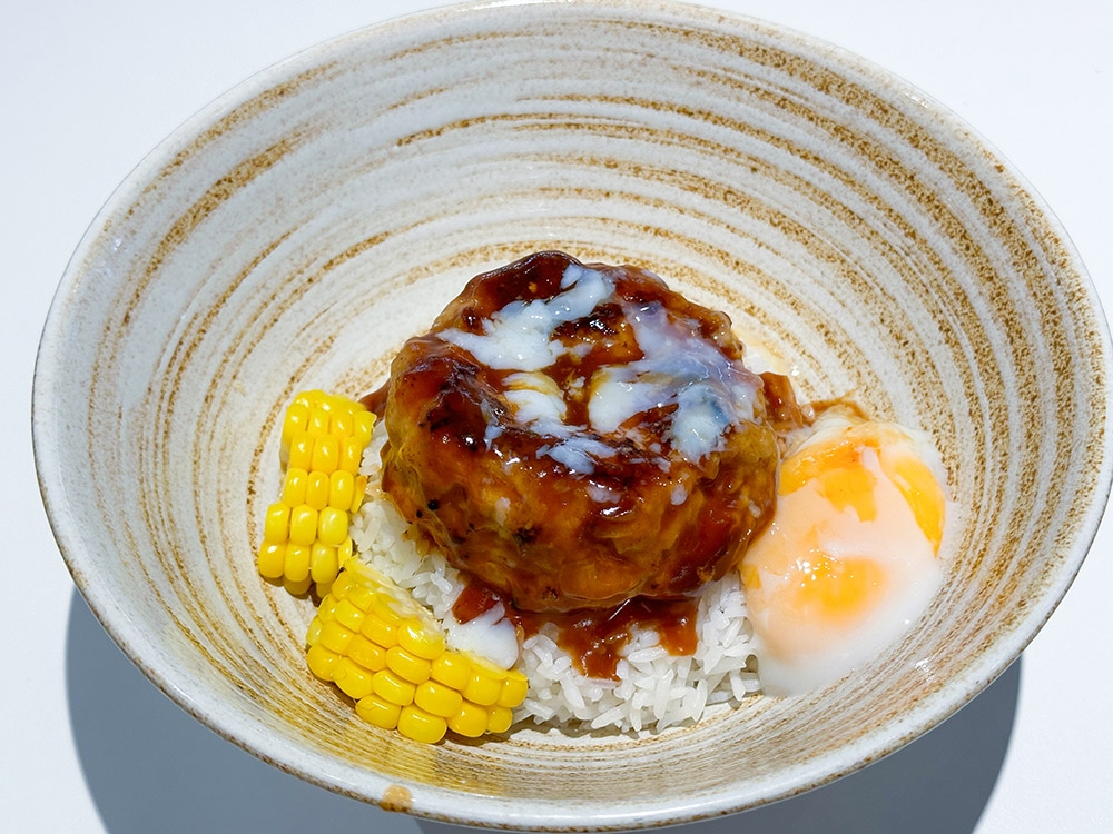 A crowd favourite is their Signature Pork Patty served with a wobbly poached egg, rice and a sweet tasting sauce.