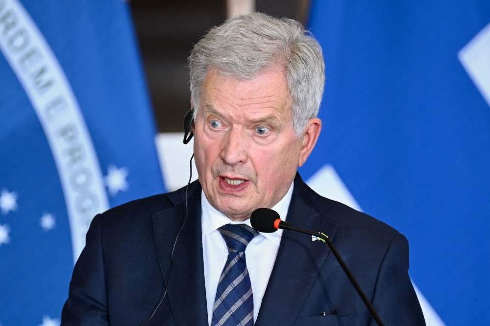 Finnish President Sauli Niinistِ called for a European Union-wide solution to stop uncontrollable entry to the passport-free area. — AFP pic