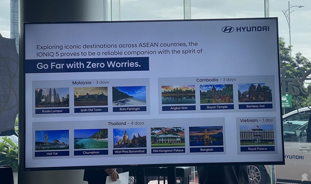 Hyundai Ioniq 5 Asean Tour covers five Asean countries in 11 days. — SoyaCincau pic
