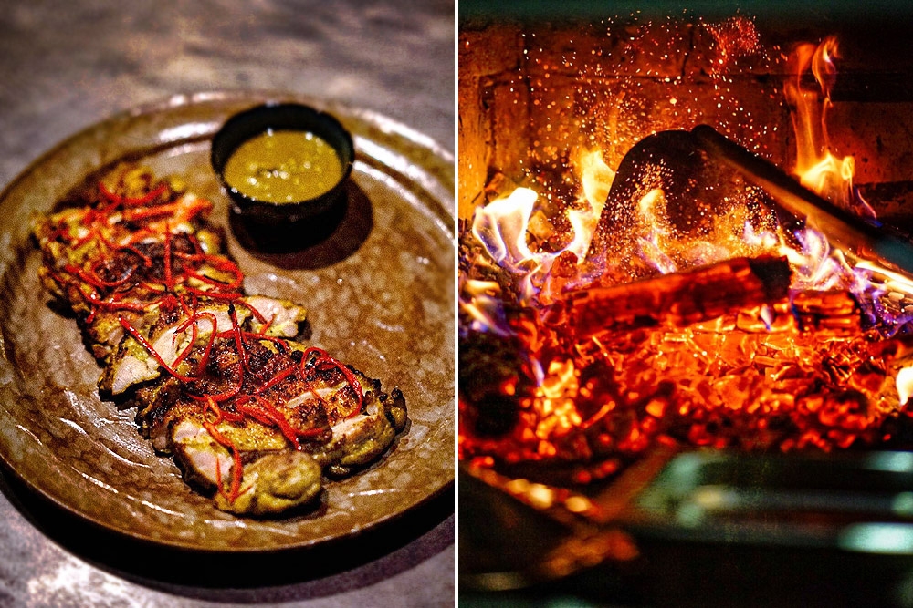 Every element of the popular Pandan Chicken is elevated by open fire cooking, from the meat to the smoked pandan chutney.