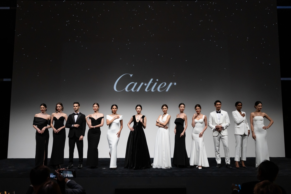 Models presenting pieces from Cartier's high jewellery at a private dinner in Sentul Pavilion. — Picture courtesy of Cartier