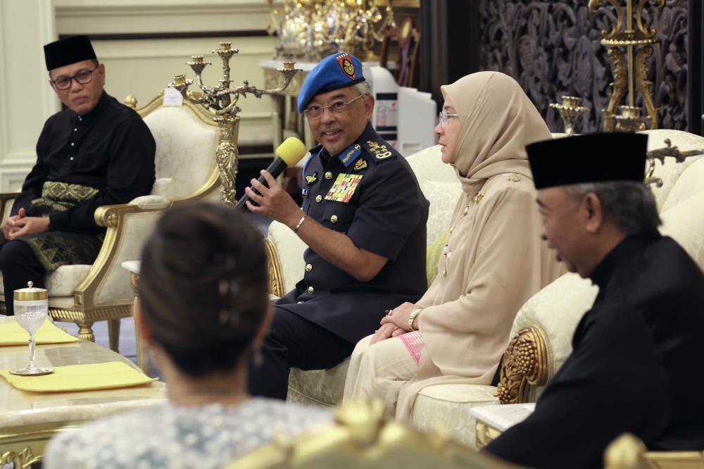 In his speech at the investiture ceremony of Pahang state awards at Istana Negara today, His Majesty also expressed his appreciation for the love given by his family since he ascended to the state throne as the Sultan of Pahang and to the federal throne as the 16th Yang di-Pertuan Agong shortly after. — Bernama pic 
