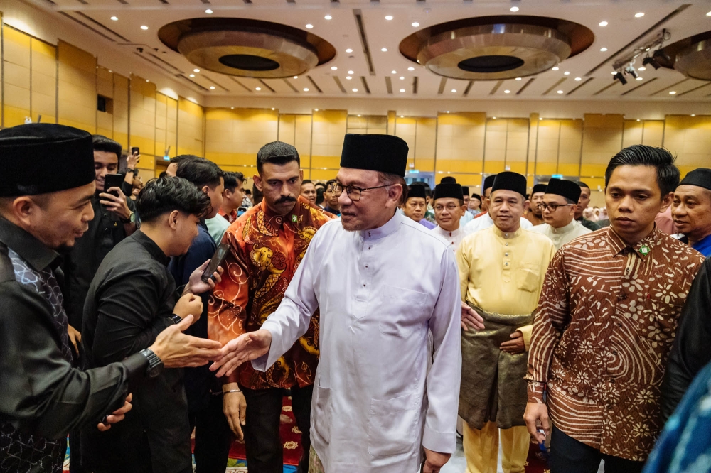 Prime Minister Datuk Seri Anwar Ibrahim is keeping his cards close to his chest about the prospect of a Cabinet reshuffle. — Picture by Firdaus Latif