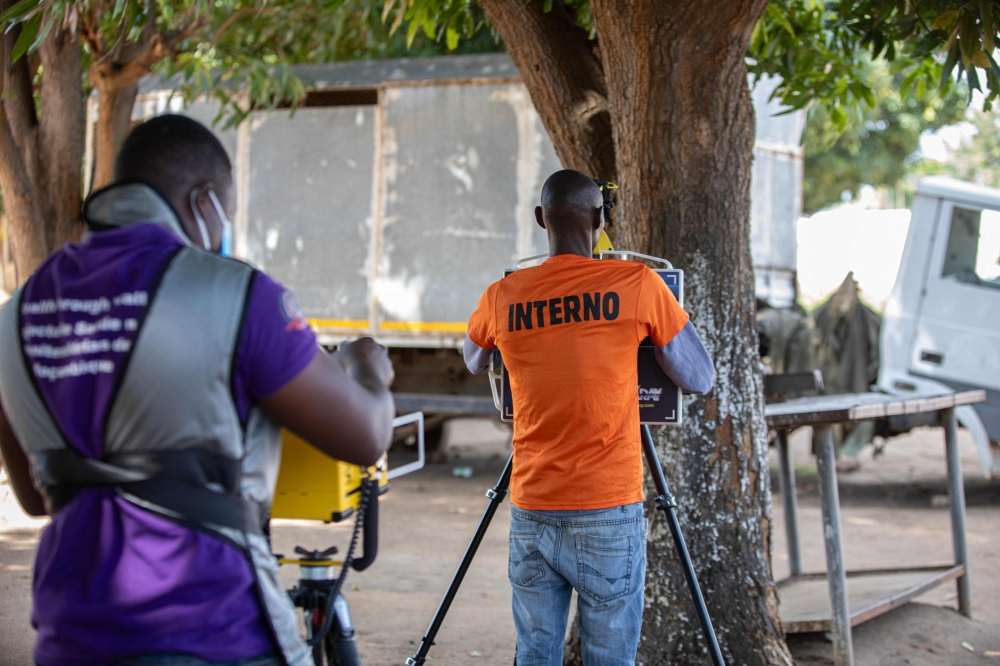 A medical staff member performs an X-ray scanner on an inmate at the general prison in Maputo on November 6, 2023. — AFP pic