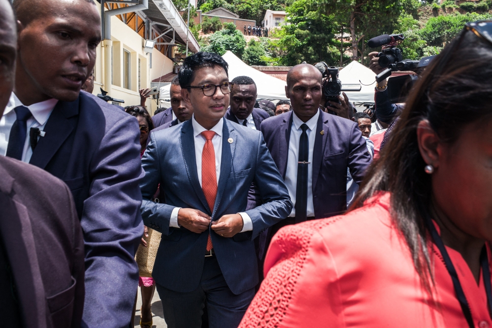 Madagascar President Andry Rajoelina has won another term in office, the election commission said yesterday , but his victory in a vote boycotted by most opposition candidates is already facing legal challenges. — AFP pic