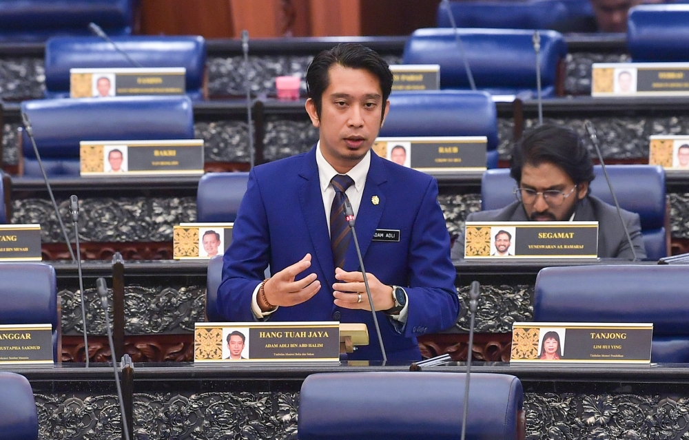 Deputy minister Adam Adli Abdul HalimAdam Adli said that athletes under the Road to Gold (RTG) programme identified as having the potential of winning the country’s first Olympic gold medal will receive extra funding. — Bernama pic