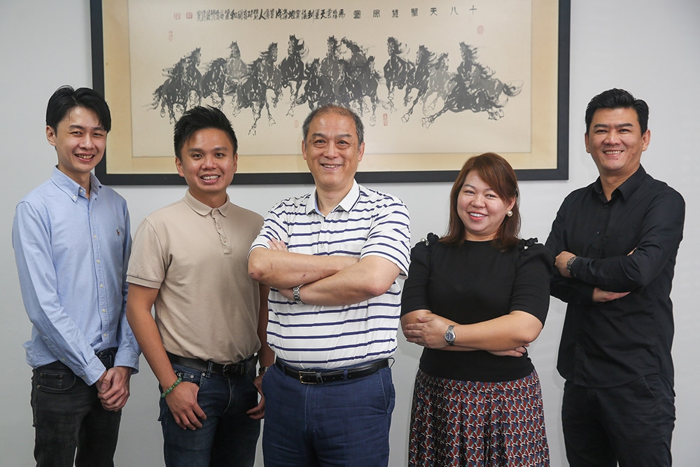 The people behind The Chairman Group Malaysia (from left to right): Head of Operations Kelvin Leong, Director Ken Leong, Chairman Arthur Chan, Director Halice Lim and Director Stanley Gan. — Picture by Choo Choy May