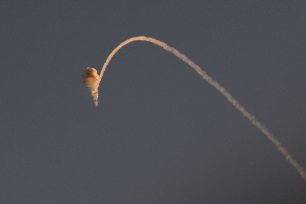 Israel’s military said it intercepted a rocket launched from Gaza early on Friday. —  AFP file pic