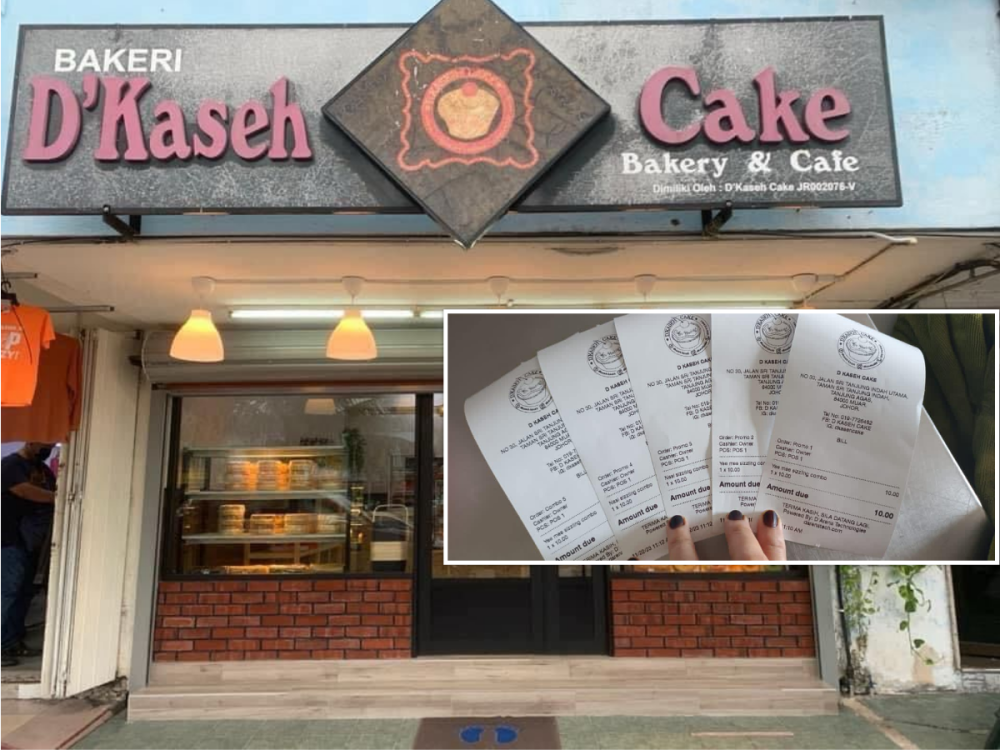 The bakery, D'Kaseh Cake in Tanjung Agas, Muar, Johor, would print out a slew of tickets and hang them outside of the bakery, offering free meals to those who couldn't afford one. — Picture courtesy of Kaseh and via Facebook/ D Kaseh Kaseh
