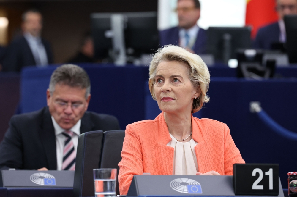 European Commission President Ursula von der Leyen announced the EU was launching a probe into Chinese state subsidies. The move was slammed by Chinese officials as ‘pure protectionism.’ — AFP pic