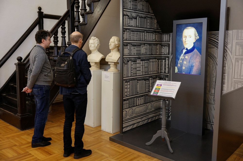 People visit the museum of German philosopher Immanuel Kant at the Cathedral, also known as the Koenigsberg Cathedral, in Kaliningrad, Russia, November 26, 2023. — Reuters pic